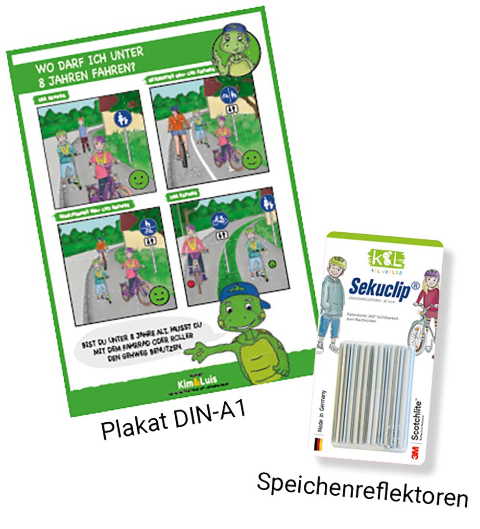 Plakat und Reflektoren: K&L-Verlag + Kreisverkehrswacht Freiburg-Müllheim Plakat und Reflektoren: K&L-Verlag + Kreisverkehrswacht Freiburg-Müllheim